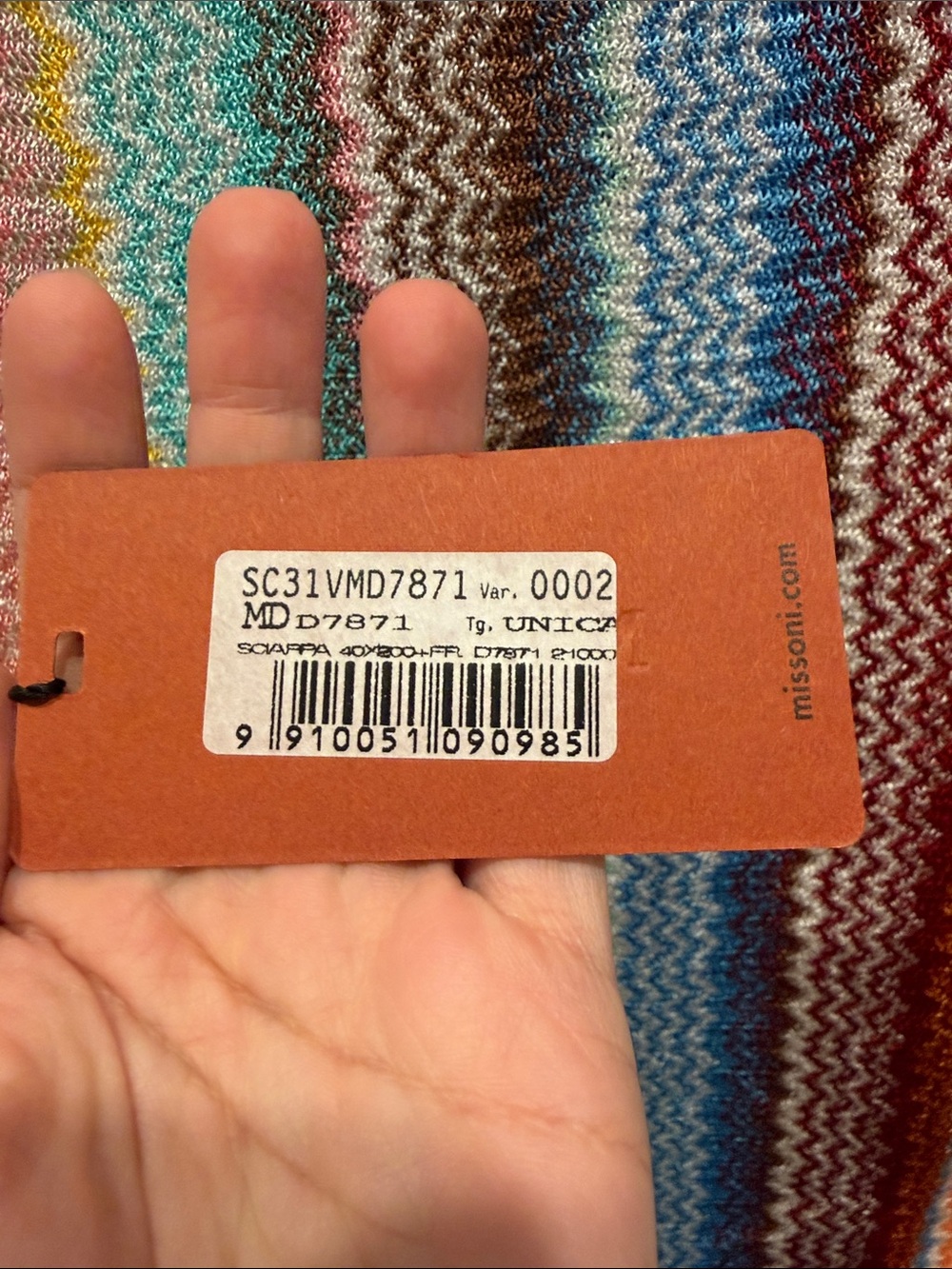 Missoni knit scarf NWT - Picture 3 of 6